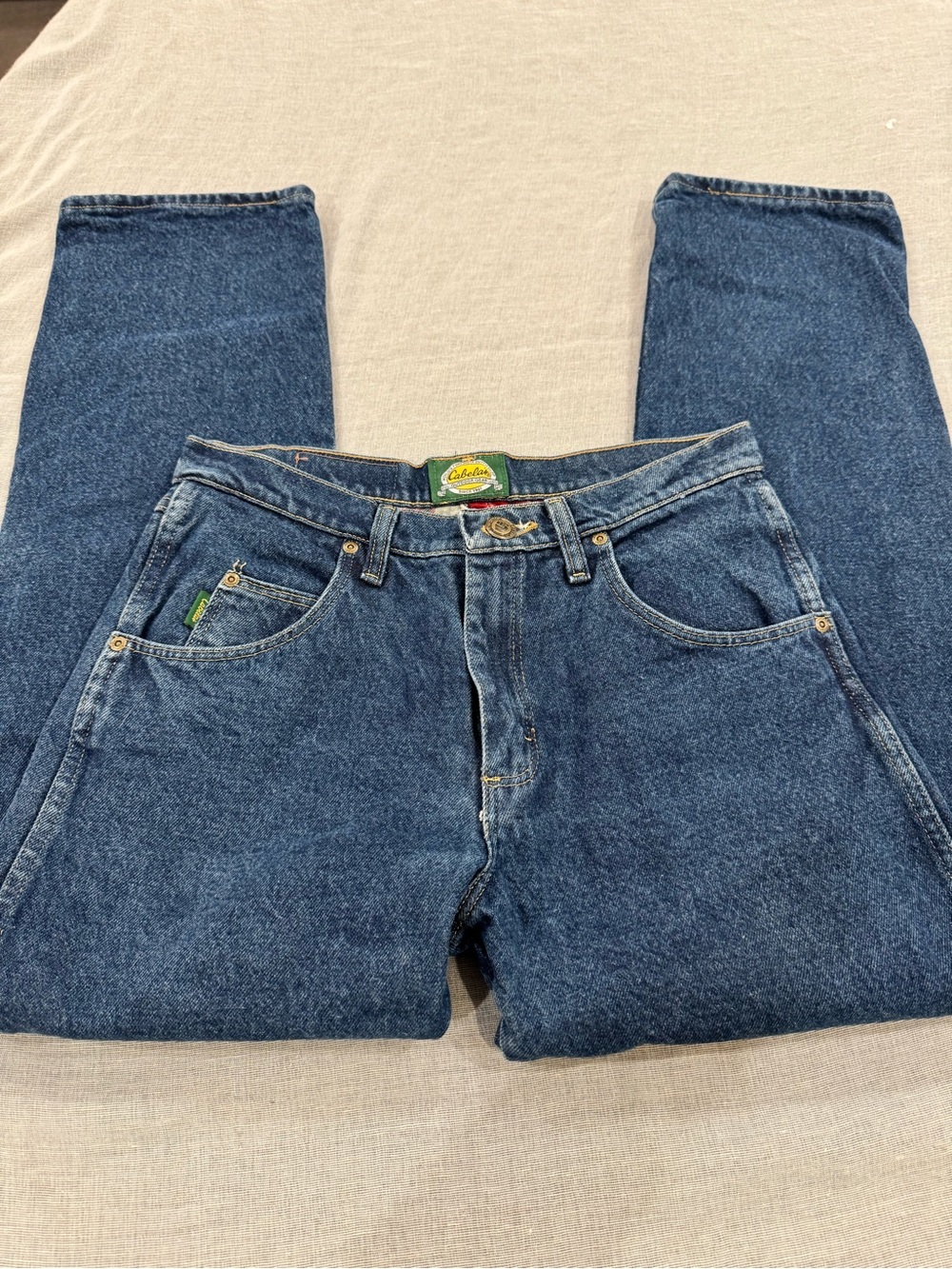Cabela's Flannel Lined Straight-Leg Denim Jeans Sz. 30x30 Outdoors Hunting Fall